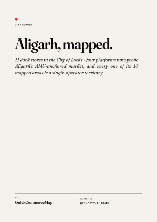 Aligarh Quick Commerce Report 2026 cover