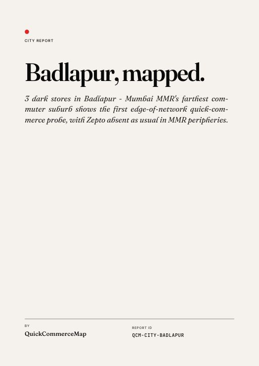 Badlapur quick commerce report cover