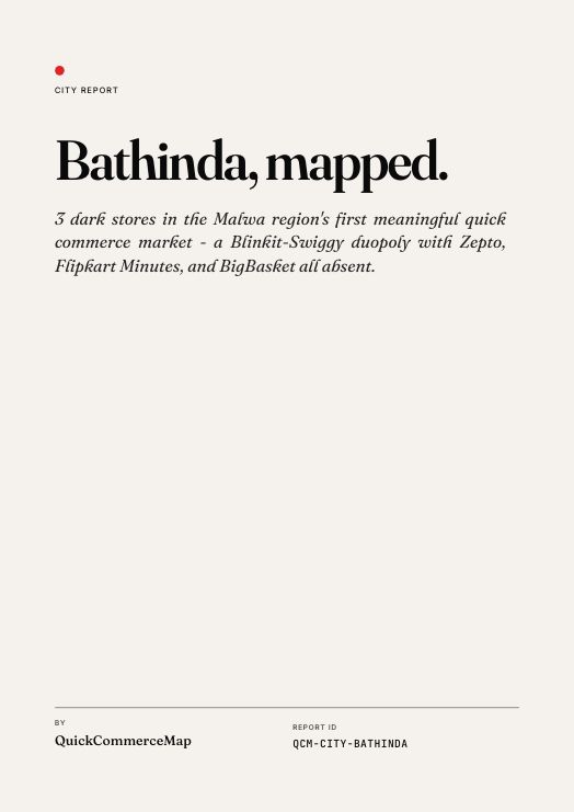 Bathinda Quick Commerce Report 2026 cover