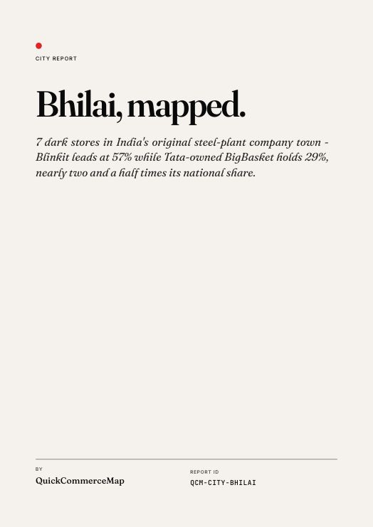 Bhilai Quick Commerce Report 2026 cover