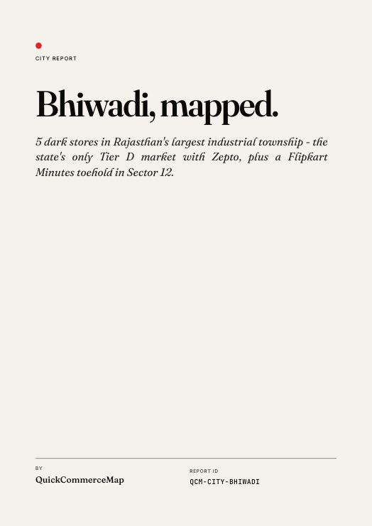 Bhiwadi Quick Commerce Report 2026 cover