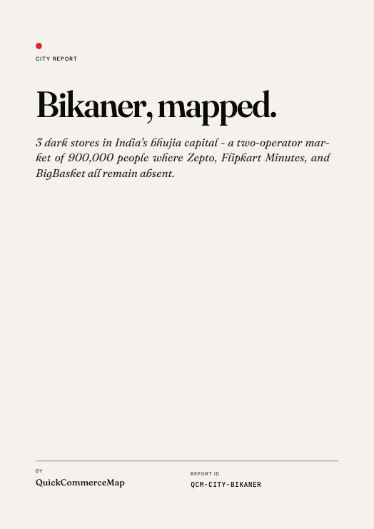 Bikaner Quick Commerce Report 2026 cover