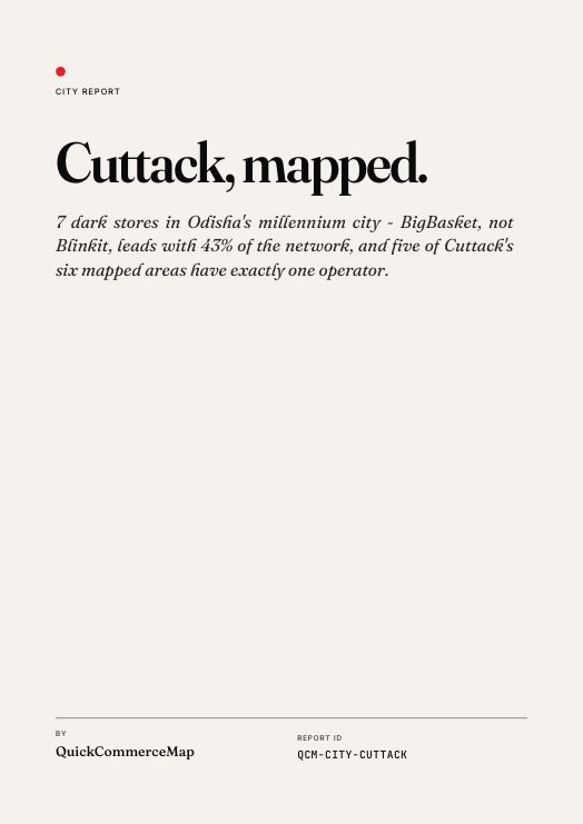 Cuttack Quick Commerce Report 2026 cover