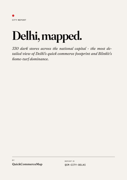 Delhi quick commerce report cover