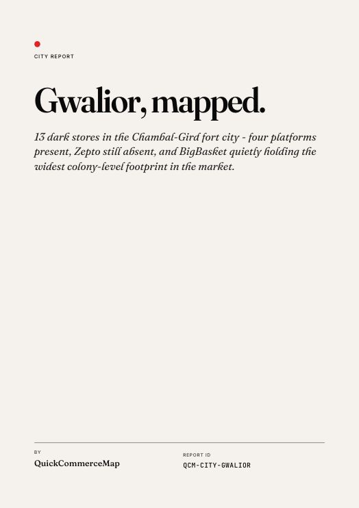 Gwalior Quick Commerce Report 2026 cover