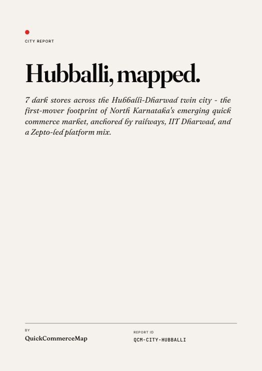 Hubballi quick commerce report cover