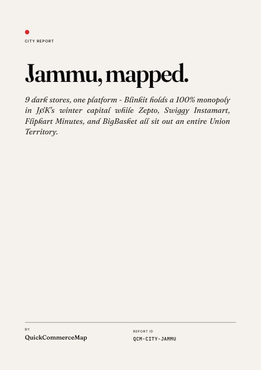 Jammu Quick Commerce Report 2026 cover