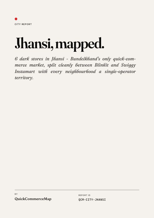 Jhansi Quick Commerce Report 2026 cover