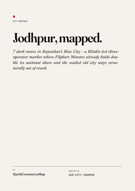 Jodhpur Quick Commerce Report 2026 cover
