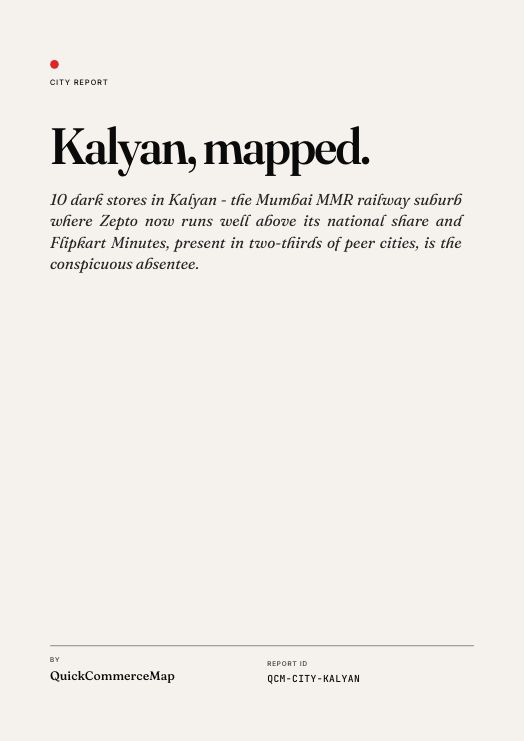 Kalyan Quick Commerce Report 2026 cover
