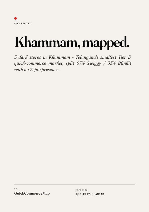 Khammam quick commerce report cover