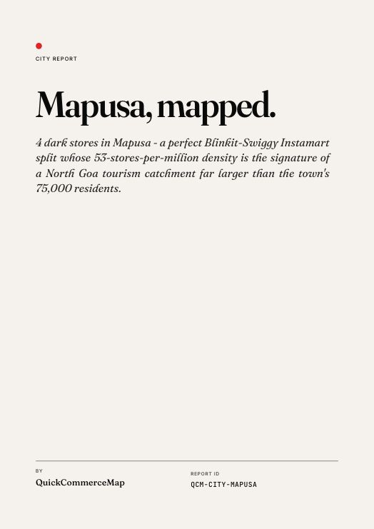 Mapusa Quick Commerce Report 2026 cover
