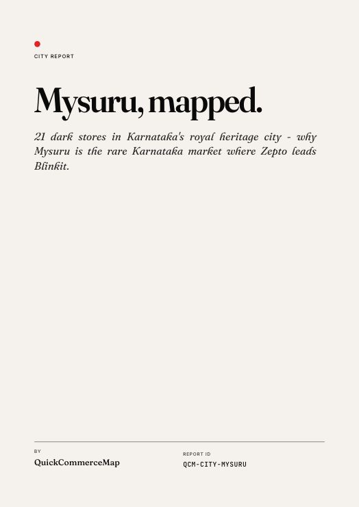 Mysuru quick commerce report cover