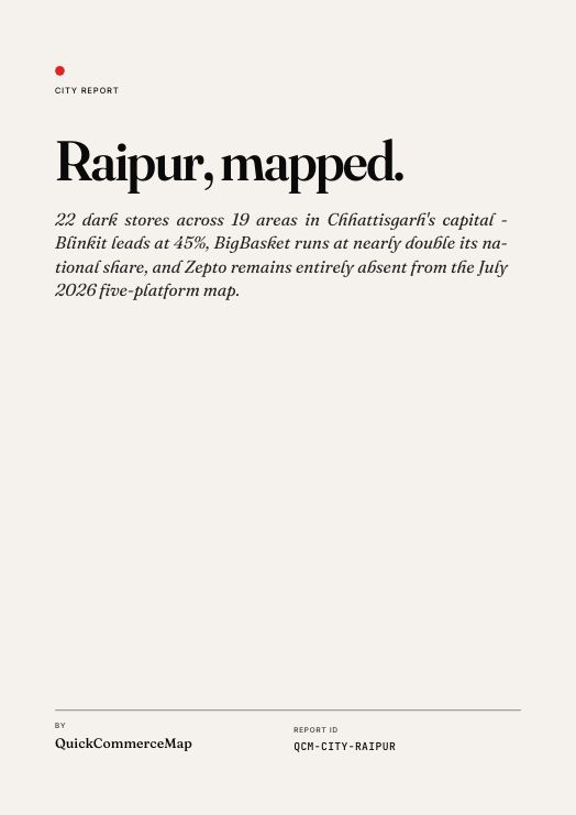 Raipur Quick Commerce Report 2026 cover
