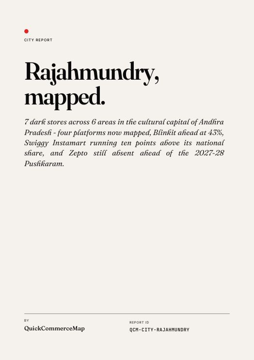 Rajahmundry Quick Commerce Report 2026 cover
