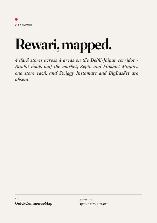 Rewari Quick Commerce Report 2026 cover