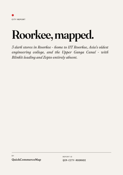 Roorkee quick commerce report cover
