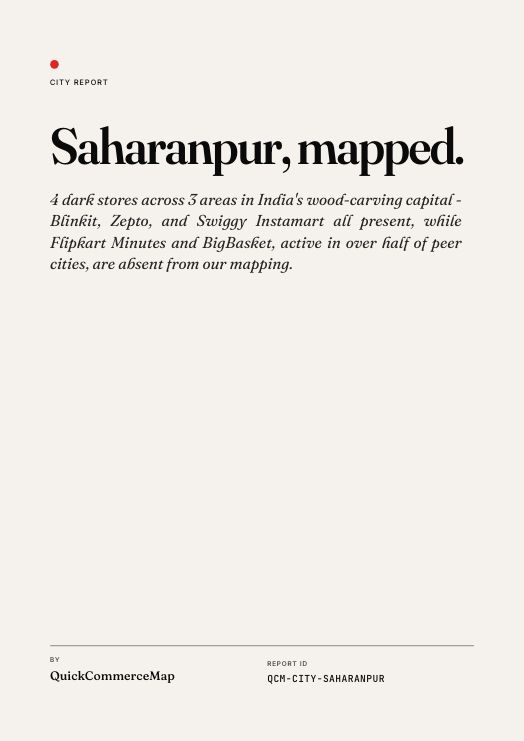 Saharanpur Quick Commerce Report 2026 cover