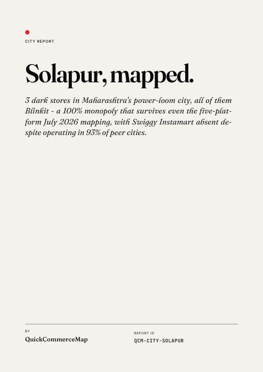 Solapur Quick Commerce Report 2026 cover