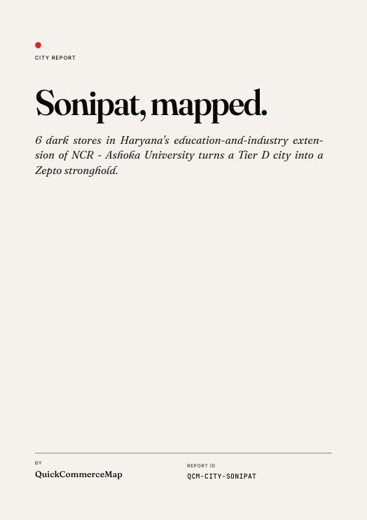 Sonipat quick commerce report cover