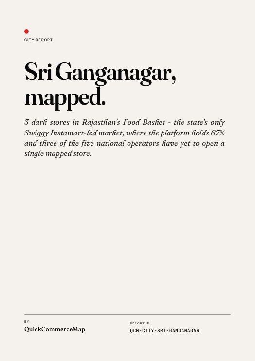 Sri Ganganagar Quick Commerce Report 2026 cover