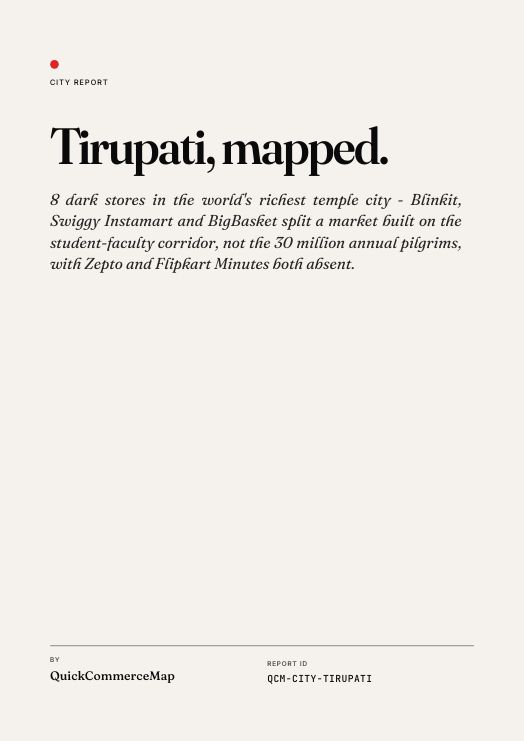 Tirupati Quick Commerce Report 2026 cover